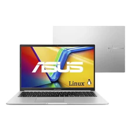 Notebook Asus Vivobook 15 M1502ya Amd Ryzen 7 5825u 16gb Ram 512gb Ssd Linux Keepos 15,6  Fhd Cool Silver - Nj612