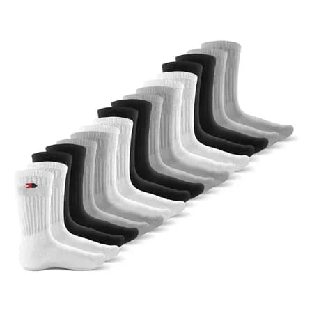 Kit 15 Pares Meias Sport Algodão Cano Alto Sandrini Conforto Sortidos 39-43