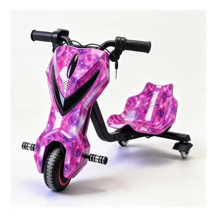 Patinete Elétrico Drift Triciclo Infantil Bluetooth 250w 36v Céu Estrelado Rosa