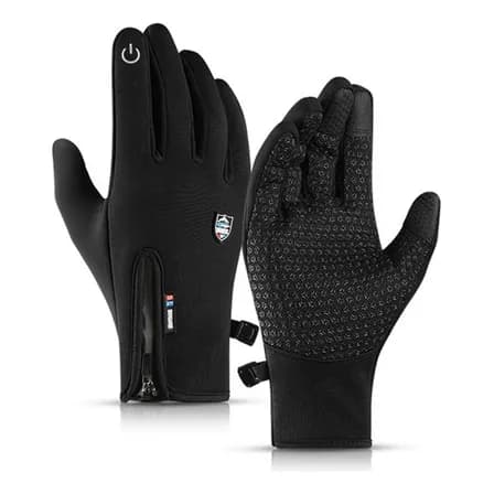 Luva Térmica Impermeável Para Ciclismo E Moto Com Touch Scre Preto Lisa M