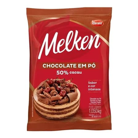 Chocolate Em Pó 50% Cacau Melken - 1,05kg