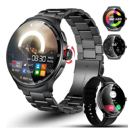 Ip68 Relógio Inteligente Homem Trajetória De Movimento Gps Preto