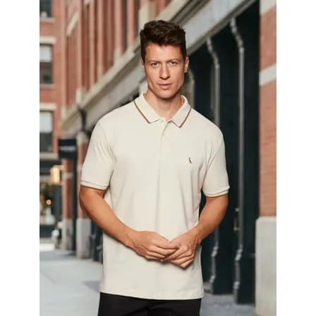 Polo Enxuto Friso Único Rsv Reserva Aveia Lisa G