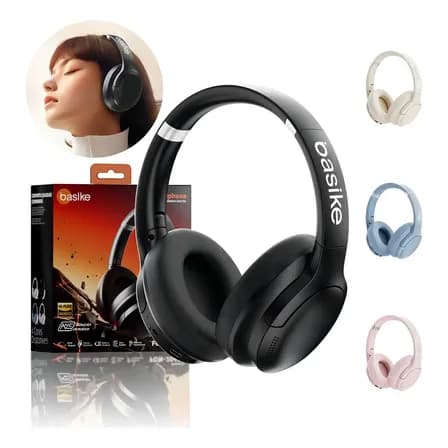 Headset Bluetooth Redução De Ruído Do Anc Hifi Com Microfone Cor Preto
