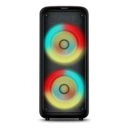 Caixa De Som Philips Party Speaker Tax4000/78 Led Usb Bivolt Preto 127/220v