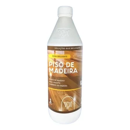 Cera Para Piso De Madeira Resistente Brilhante - W&w 1l
