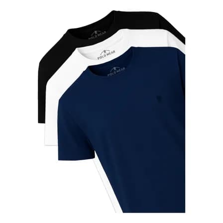 Kit 3 Camisetas Masculinas Polo Wear Sortido 1 G Lisa