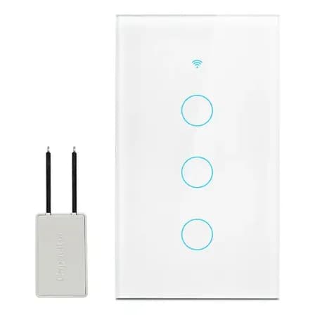 Interruptor Inteligente Wi-fi Touch 3 Teclas Com Neutro 16 A 110v Branco