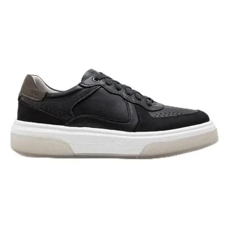 Sapatênis Democrata Masculino Couro Beat Pulse Preto Preto Denim (tecido) 42 Br