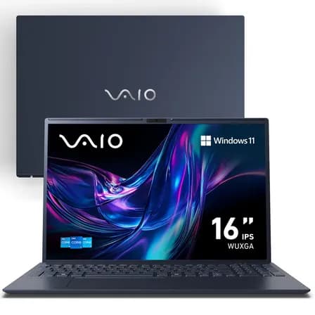 Notebook Vaio Fe16 Intel Core I5-1334u Windows 11 Home 24gb Ram 256gb Ssd Tela 16  Ips Wuxga Antirreflexo - Vjfe62f11x-b1811h - Permite Upgrade De Memória Ram E Ssd - Cinza Grafite