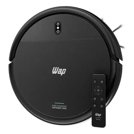 Robô Aspirador Wap Robot W310 3 Em 1 Com Base Carregadora E Controle Remoto Preto 127/220v