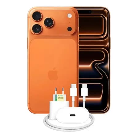 iPhone 17 Pro Max Dualsim 256gb Laranja-cósmico + Carregador Laranja-cósmico