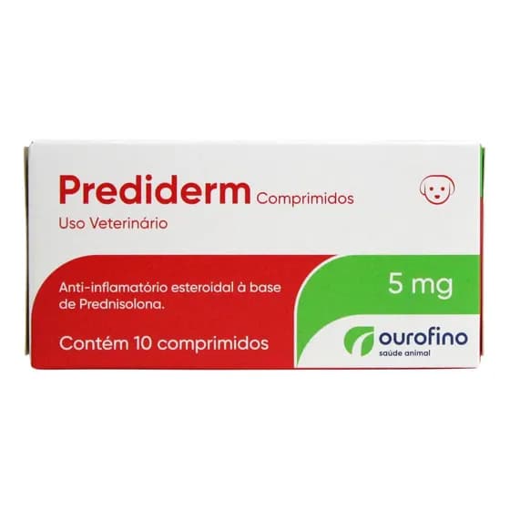 Prediderm 5mg Caixa C/10 Comprimidos Anti Inflamatorio