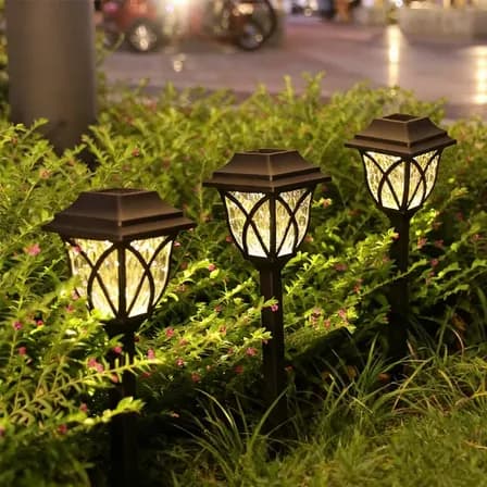 Luminária Solar Led Para Jardim E Caminho Externa 1.2 Warm-1unid