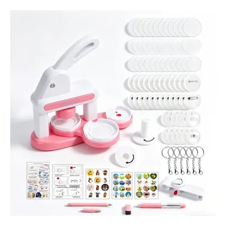 Prensa Manual Para Fazer Bottons E Ímãs Rosa