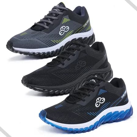 Kit-3 Tênis Masculino Prospect Leve Caminhada Lançamento New Cinza/ Black/ Azul 42 Br